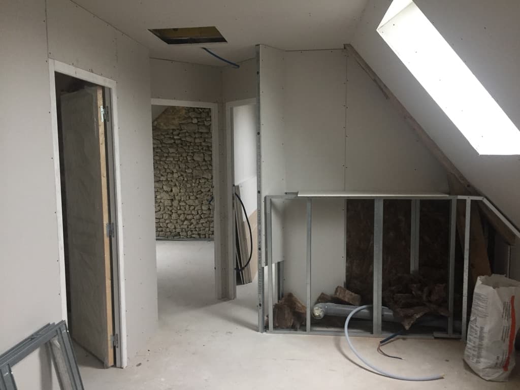Aménagement de comble, pose de cloisons et isolation